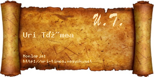 Uri Tímea névjegykártya