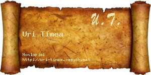 Uri Tímea névjegykártya