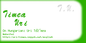 timea uri business card